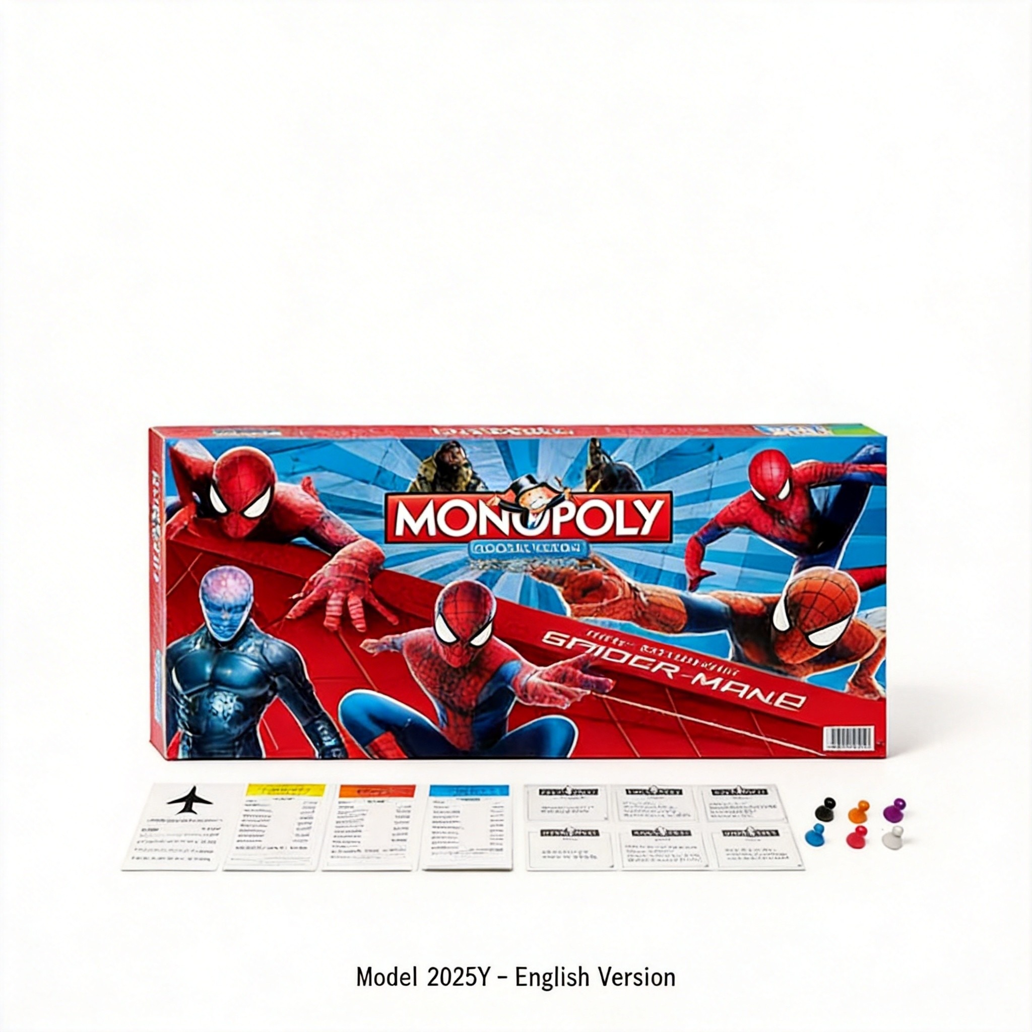 Hasbro Game Monopoly - เกมกระดานสไปเดอร์แมน โมโนโพลี - ตัวเลือกสำหรับนักสะสมสำหรับแฟนซูเปอร์ฮีโร่ คืนแห่งการเล่นเกมสำหรับครอบครัว -
